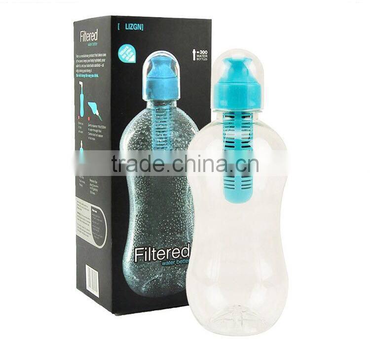 Hot portable outdoor activated carbon sport water bottle