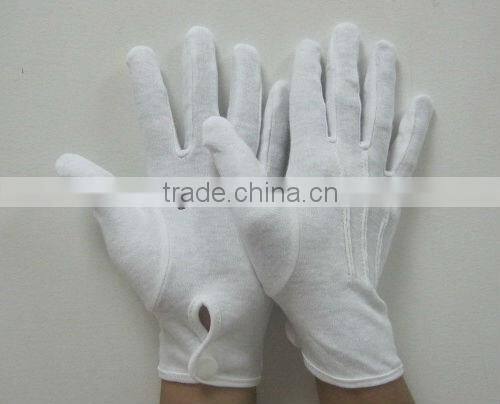 DDSAFETY Hot Sale 100% Bleach Cotton Interlock Gloves With A Plastic Buckle