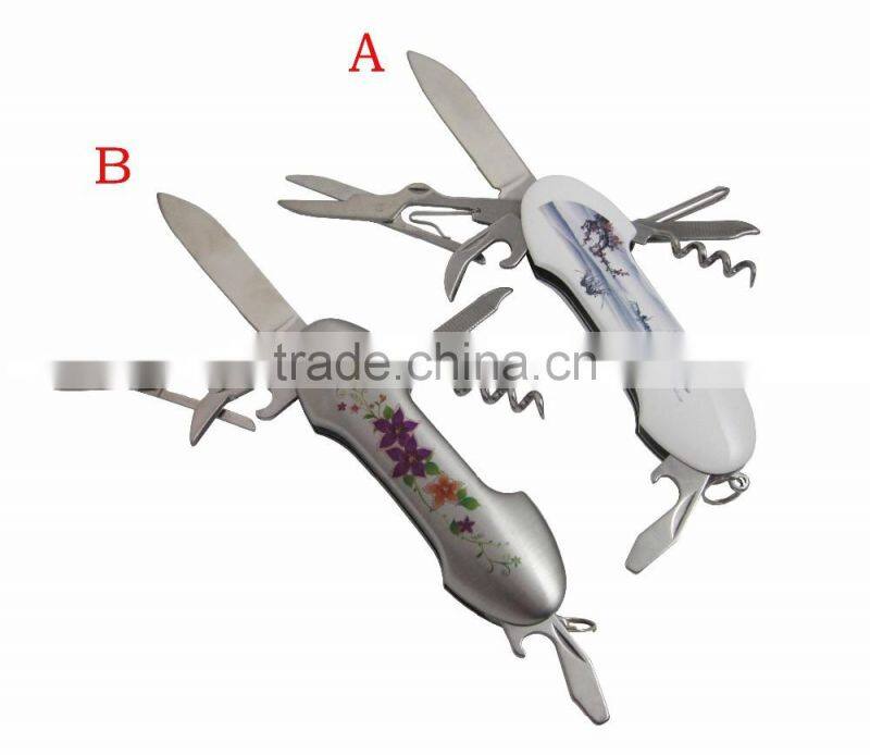 Wood Handle Stainless Steel Suvival Folding Pocket Tool