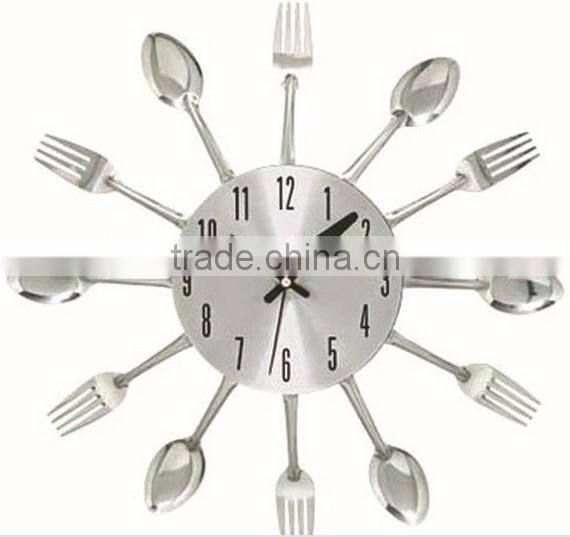 Promotional Creative Gift Cutlery Metal Wall Clock