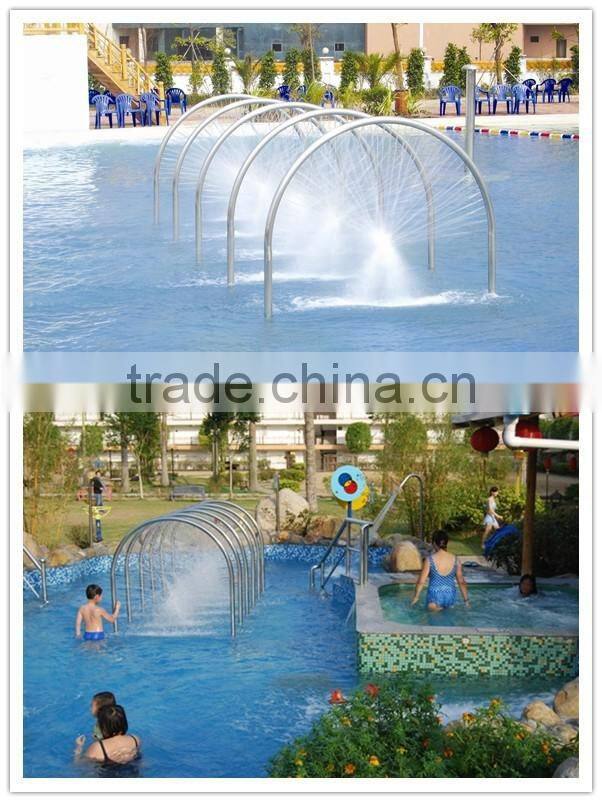 Customized indoor spa pool use arc hook stainless steel spa pool massage swimming pool waterfall