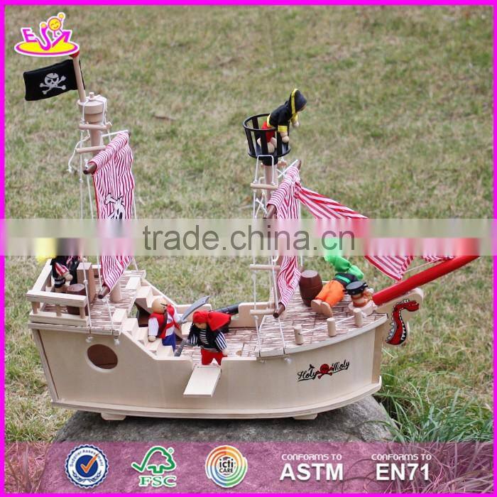 2017 new design airplane build kit funny kids wooden assembly toys W03B068