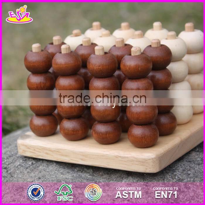 2017 new design educational beads wooden toddler stacking toys W13D115