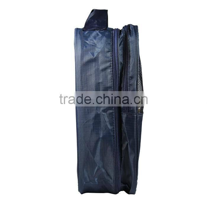 Outdoor handle blue functional thickness travel nylon storage pouch travel shoes bag