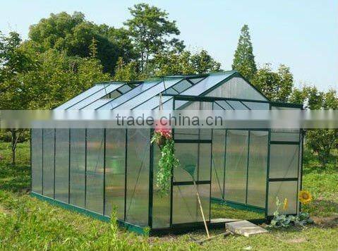 10*16ft aluminum garden greenhouse with polycarbonate sheet