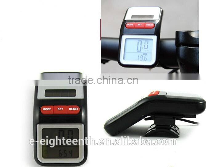 2016 popular Solar Power Bicycle Computer Bike Cycling LCD Digital Speedometer Odometer