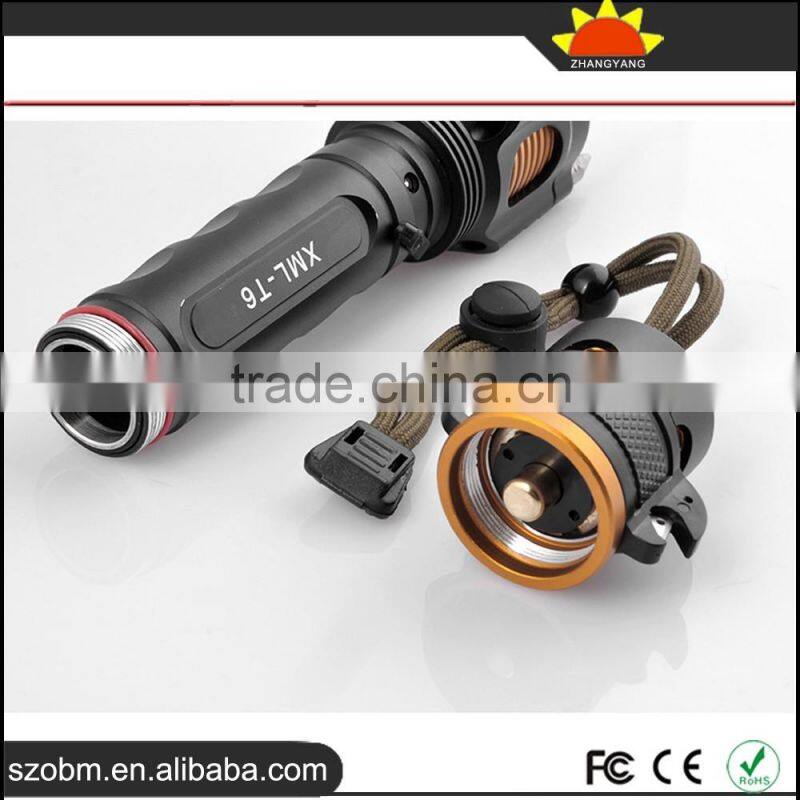 2016 Latest XML-T6 2000 lumens LED Tactical Flashlights Kit,18650 Rechargeable LED Tactical Flashlight Torch