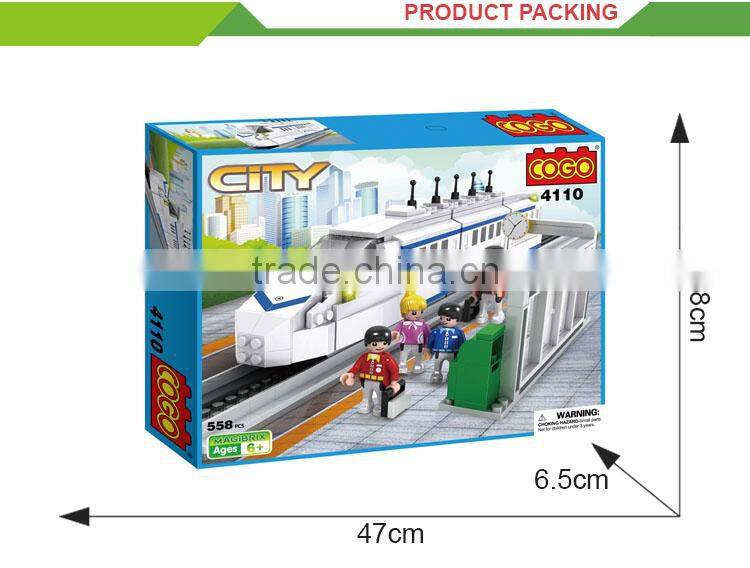 558PCS New design building sticks train model train toys for adults