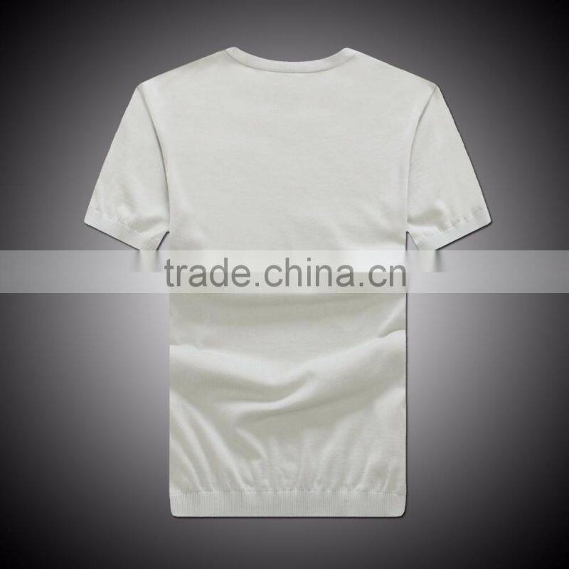 custom 100% fine cotton white plain t shirt