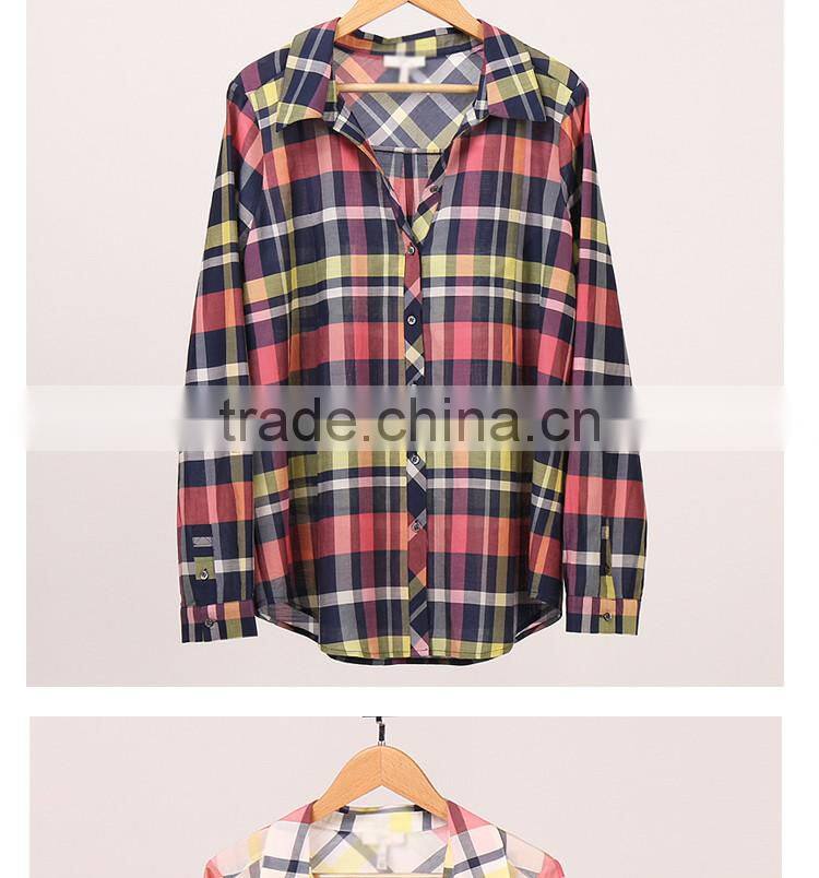 yarn dye women blouse,cotton/silk blouse, summer blouse,women tops