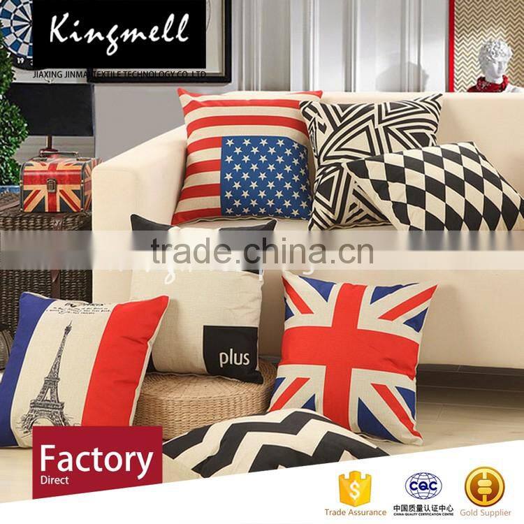 Custom digital printed sofa pillows and cushion back cushion