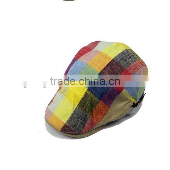 2015 Autumn plaid cap seal ,cap and hat,peaked cap