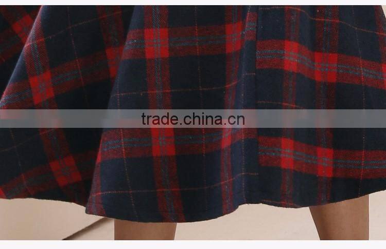 2016 Fashionable pictures ladies school uniform plaid a-line skirts