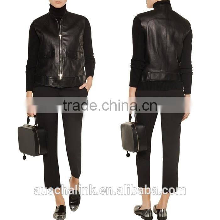 new arrival autumn leather biker vest new pattern low price