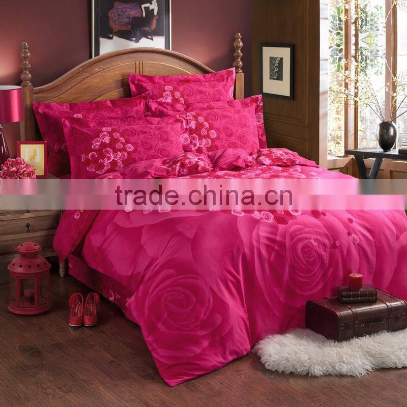 alibaba wholesale 100%cotton 4pcs beautiful bridal bedding set