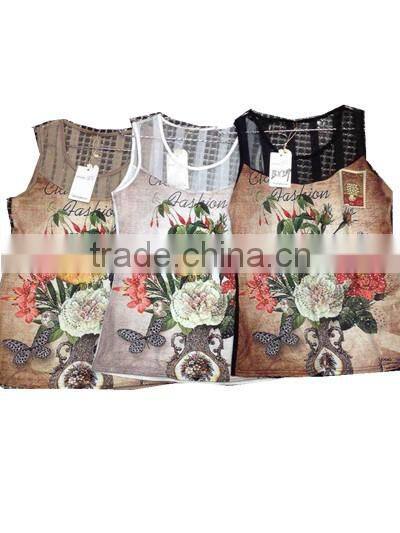 GZY wholesale digital printed tops for women 2016