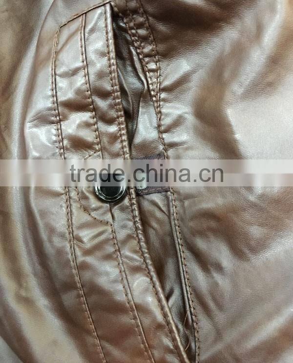 factory supply plus size PU apparel stock jacket