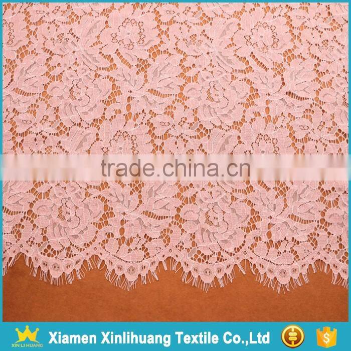 High Grade Eco Friendly Multi-Color Eyelash Lace Fabric for Lady Dress