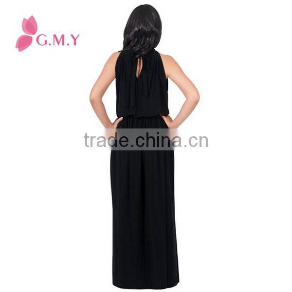 Women's Slimming Key Hole Sleeveless Long Maxi Evening Dress Night Party Cocktail Dress