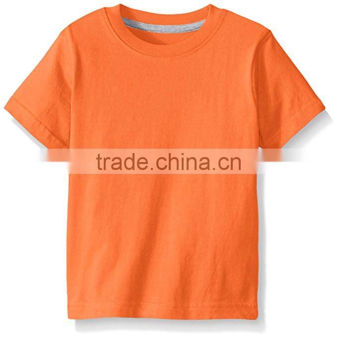 kids tshirts wholesale 100% cotton jersey Boys' Short Sleeve Crew Neck Tee