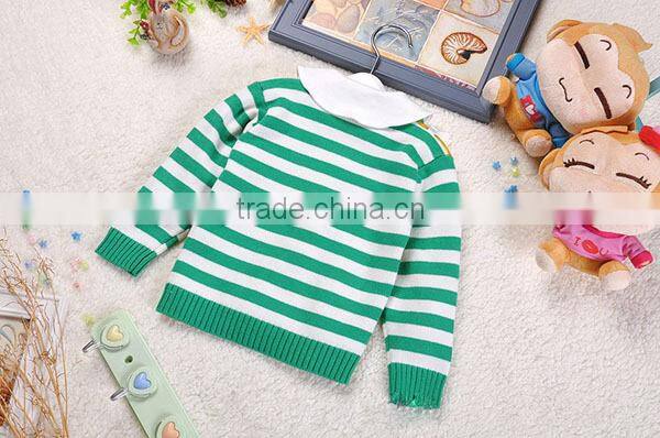 Striped Peruvian Alpaca Children Sweater
