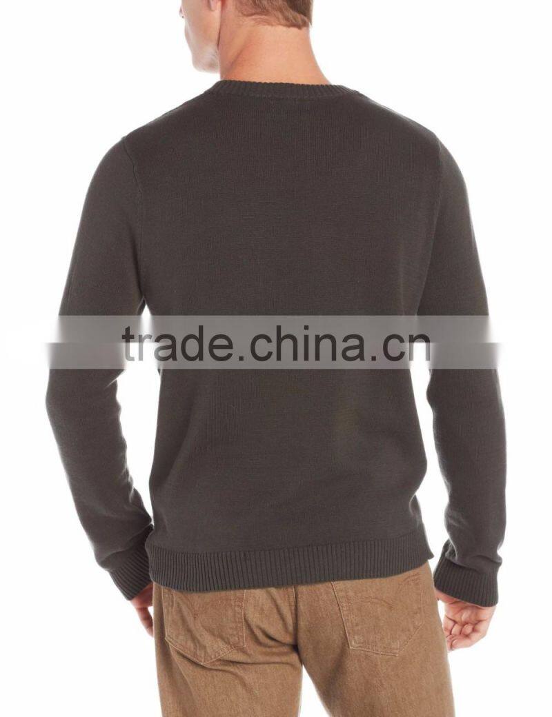 Men Deep Grey Sweater Bear Pattern Christmas Sweater Ugly