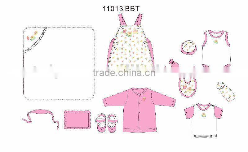 High Quality 6pcs Newest Pretty Baby Clothing Set Baby Gift Box Set for Newborn Wholesale