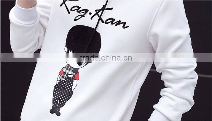 china clothing manufacturers oem custom 100% cotton long sleeve printed pullover hoodie without pockets