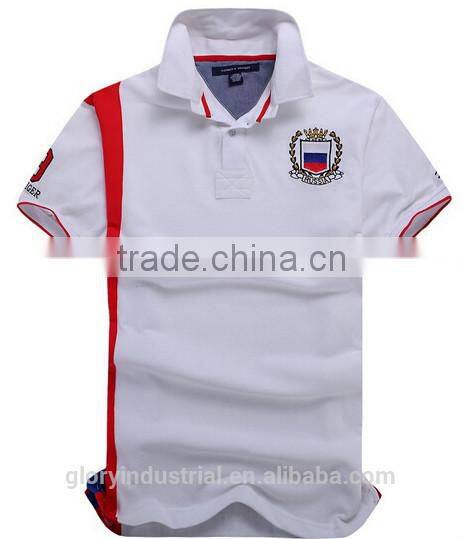summer casual flag slim fit baseball embroidery man polo t-shirt wholesale