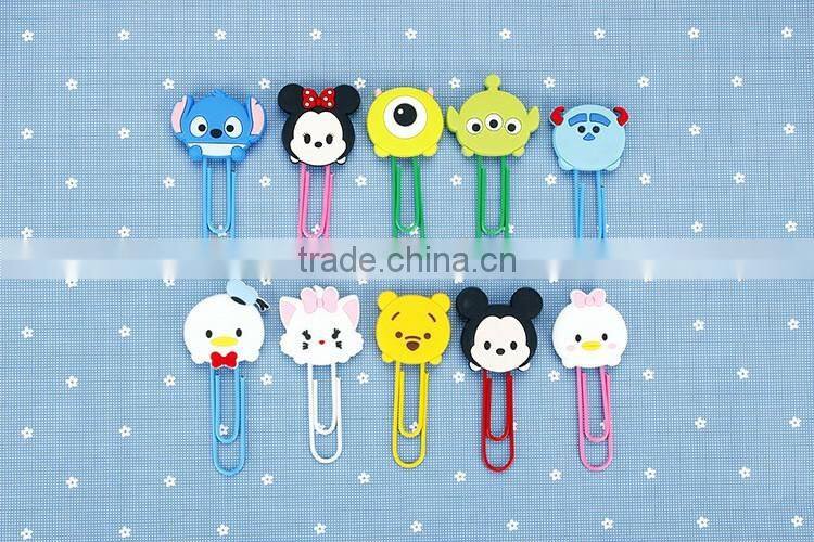 PVC soft material planner clip cartoon creative paper clip planner accessories