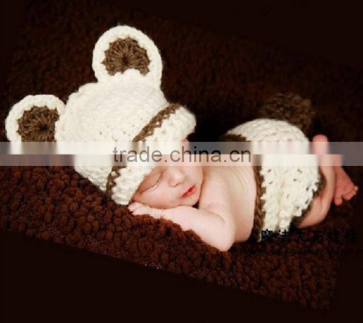 2016 wholesale boutique newborn hand made knitting patterns animal hats