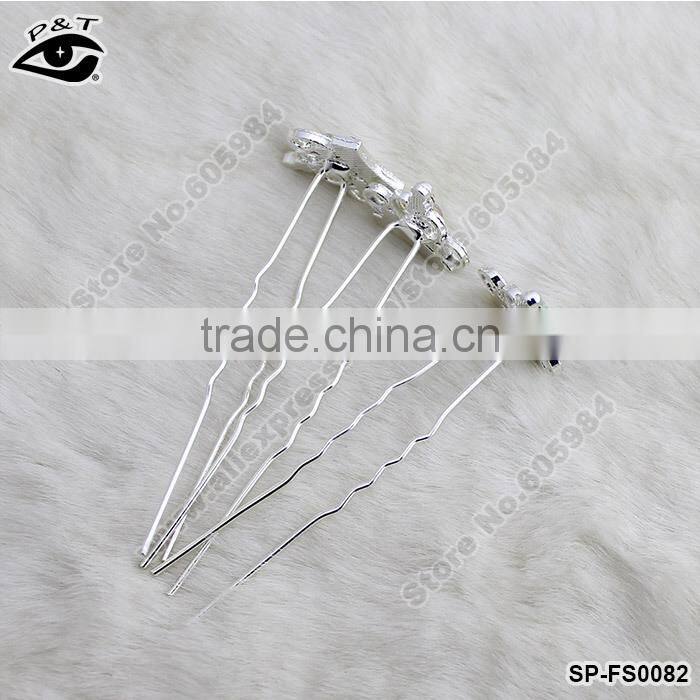 Crown Design rhinestone Pins U shaped Hair Pins bridal wedding hair style