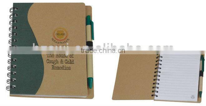 spiral recycle notebook /notepad/recycled notebook/hardbound notebook/diary notebook/big gift notebook