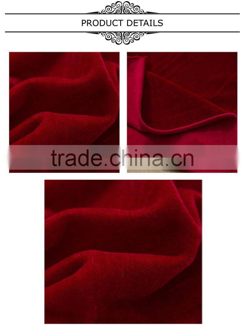 diversity of color tricot solid color crushed spandex velvet fabric for sofa/upholstery/textile