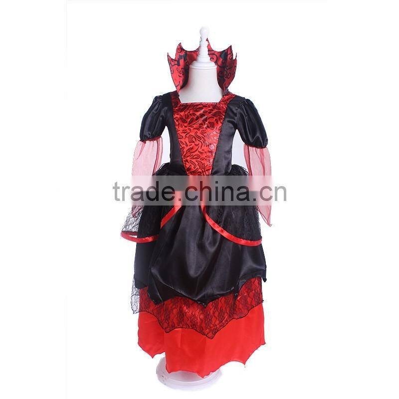 Hot Selling satin princess dress new style witch costume with capes hot halloween costume