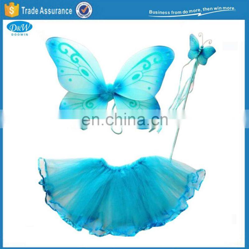 3pcs Butterfly Fairy Costume Dress Up Set with Wings/Tutu/Wand