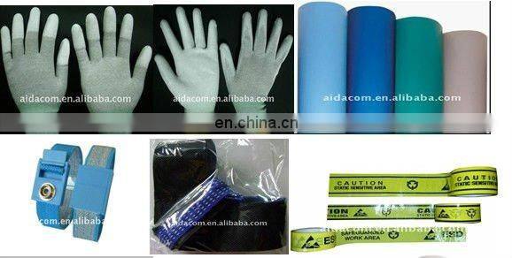 Pu palm ESD fabric Glove