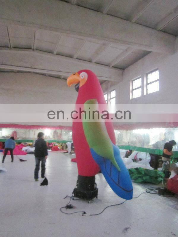 new design advertising/decoration inflatable desktop air dancer of parrot