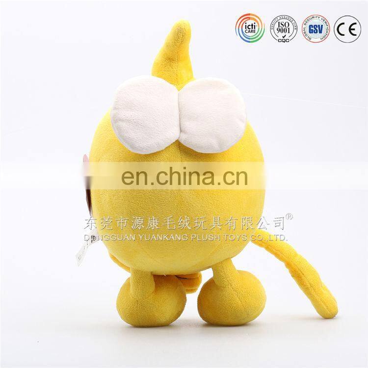Yellow plush angry big eye toys for exporting