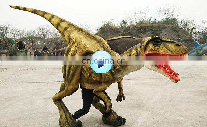 KAWAH Playground Equipment Robotic Realistic Riding a Dinosaur Costume