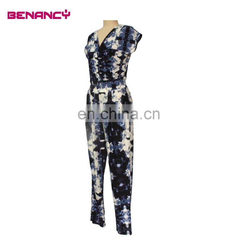 Lady Latest design Printed jumpsuit designer fashion Pant