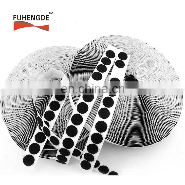1/2'' adhesive dots hook loop coins/ sticky hook loop circles