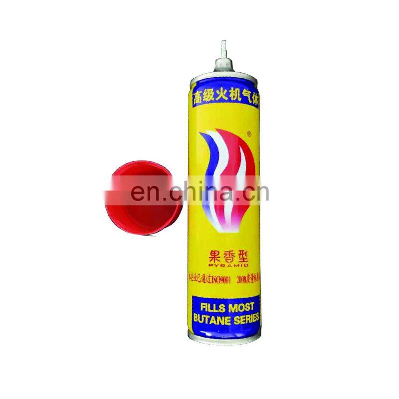 price is the most favorable universal butane gas bottle for lighter refill made in china