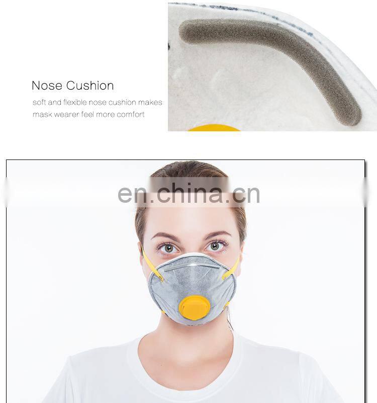 Fashion Anti N95 Activated Carbon Ffp3 Cup Valve Disposable Nonwoven pm2.5 Custom Printed Dust Mask