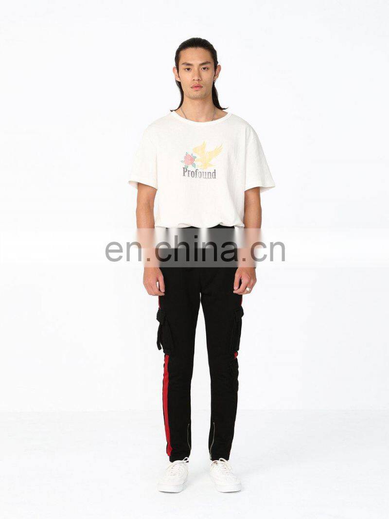 DiZNEW China OEM Factory Wholesale Black Drawstring Track Pants