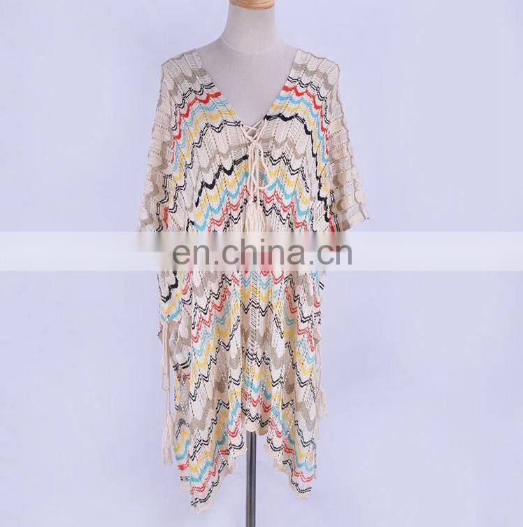 Plus size Knit Beach Cover up Pareo Beach Swimsuit Cover up Sarong Robe Plage Bikini cover up Swimwear Beach Tunic Cover-up