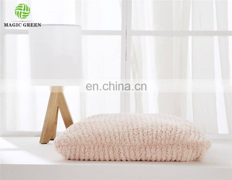 Barefoot Dreams super soft zero defect 100% polyester micro feather yarn knit bedcover blanket pillow case set cushion cover