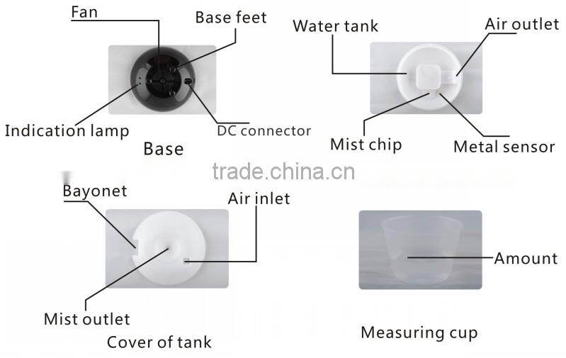 piano black vase shape vessential oil freshener