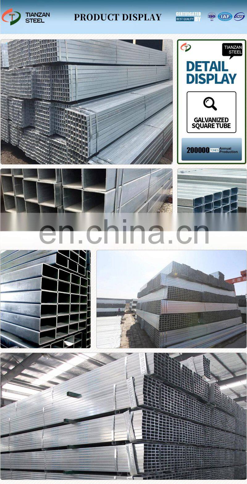 A53 galvanized rectangular tube and square carbon steel pipe good price