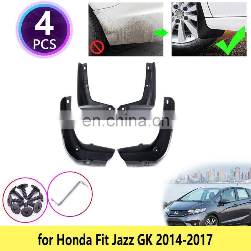 4PCS for Honda Fit Jazz GK 2014 2015 2016 2017 Mudguards Mudflaps Fender Mud Flap Splash Guards Car Wheel Protect Accessories